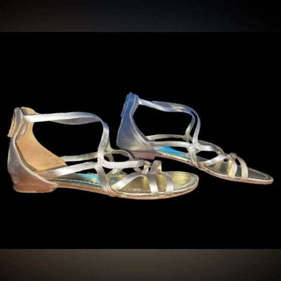 Boden Gold Leather Gladiator Sandals sz 8 - Picture 2 of 6